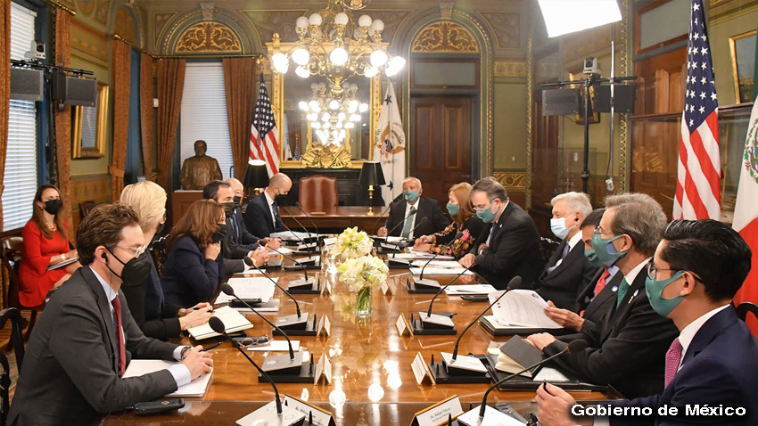 El presidente Andrés Manuel López Obrador se reunió con la vicepresidenta Kamala Harris.