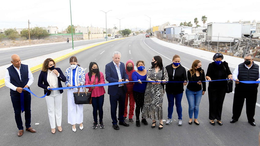 Zermeño entrega nuevo tramo de la avenida Juárez