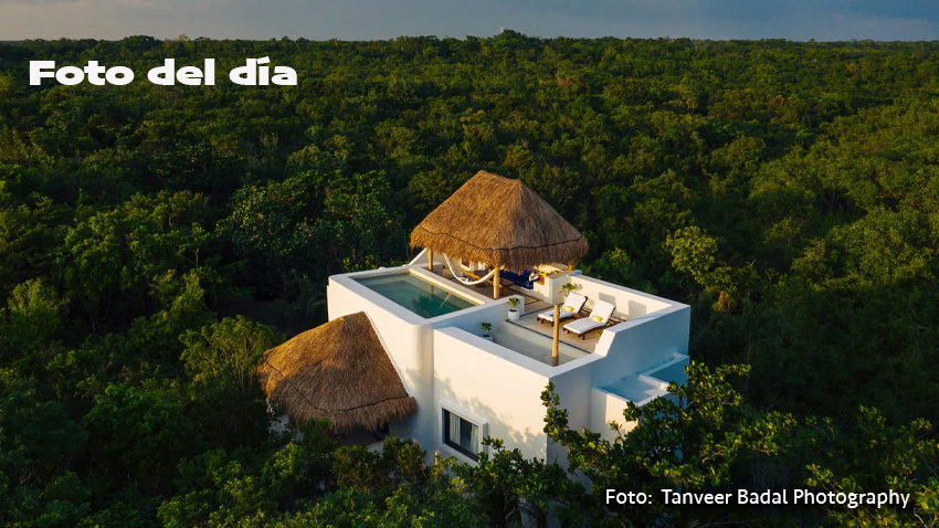 El Hotel Esencia está ubicado en la jungla de Yucatán, a 30 minutos de Tulum.