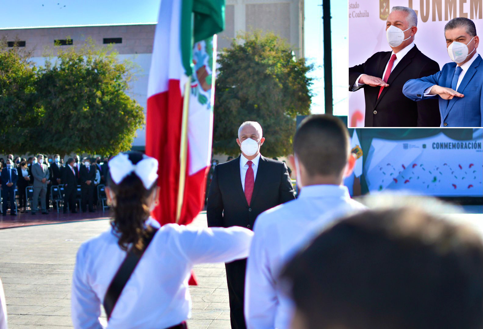 <strong>Realizan acto cívico en Torreón por el Día de la Bandera</strong>