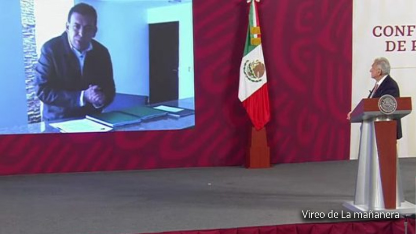 AMLO muestra video de HMoreira hablando de FCalderón y la seguridad.