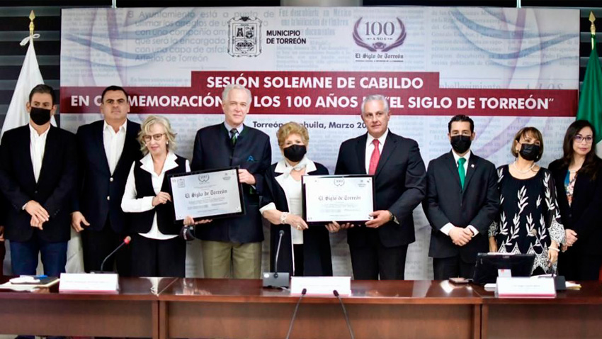 <strong>Cabildo reconoce los 100 años de El Siglo de Torreón</strong>