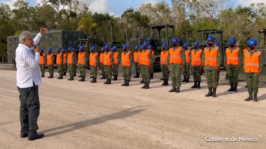 Ingenieros militares inician construcción de 550 kilómetros del Tren Maya