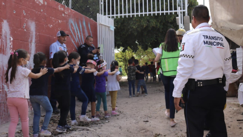 <strong>Se realiza simulacro de incendio en Jardín de Niños</strong>