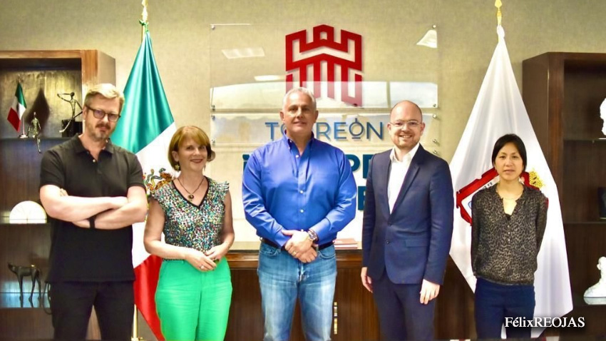 <strong>Alcalde de Torreón recibe a delegación francesa para hermanar ciudades</strong>