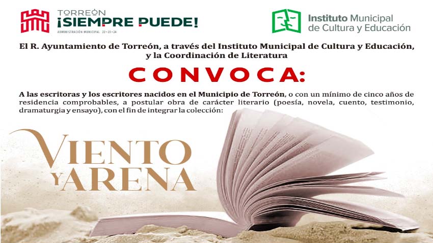 <strong>Lanza IMCE convocatoria “Viento y Arena” para publicar trabajos literarios inéditos</strong>