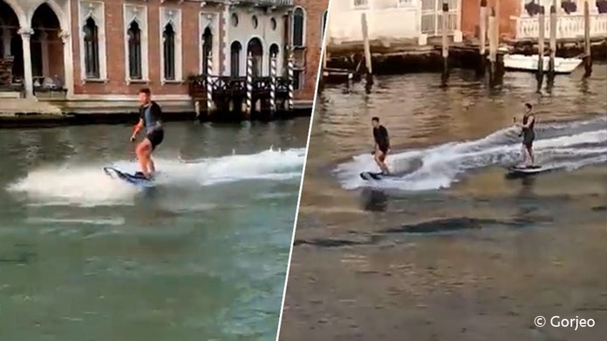 Venecia: los surfistas del Gran Canal que desataron la ira del alcalde de la ciudad