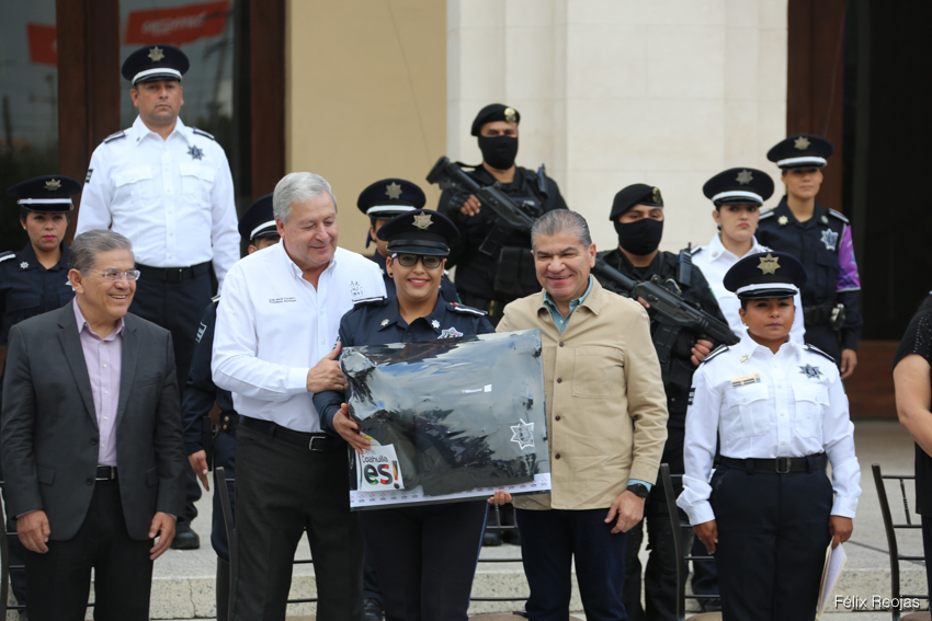 <strong>Muestran Chema Fraustro y Riquelme compromiso por la seguridad de Saltillo</strong>