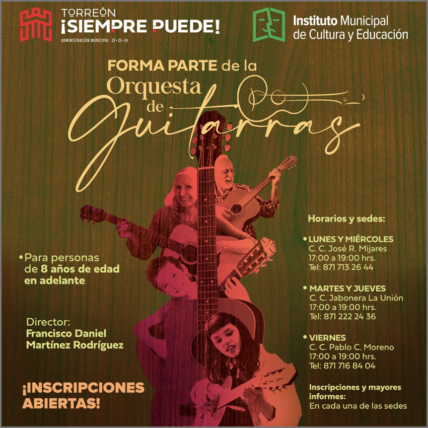 IMCE lanza invitación para integrarse a la orquesta de guitarras