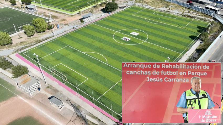 <strong>Casi listas las obras de rehabilitación en el parque Jesús Carranza</strong>