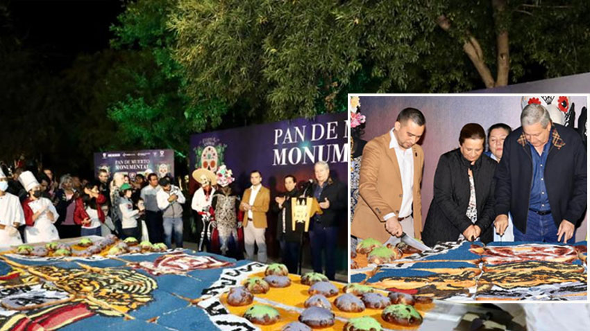 <strong>Cierra Gobierno de Saltillo Festival con Pan de Muerto Monumental</strong>