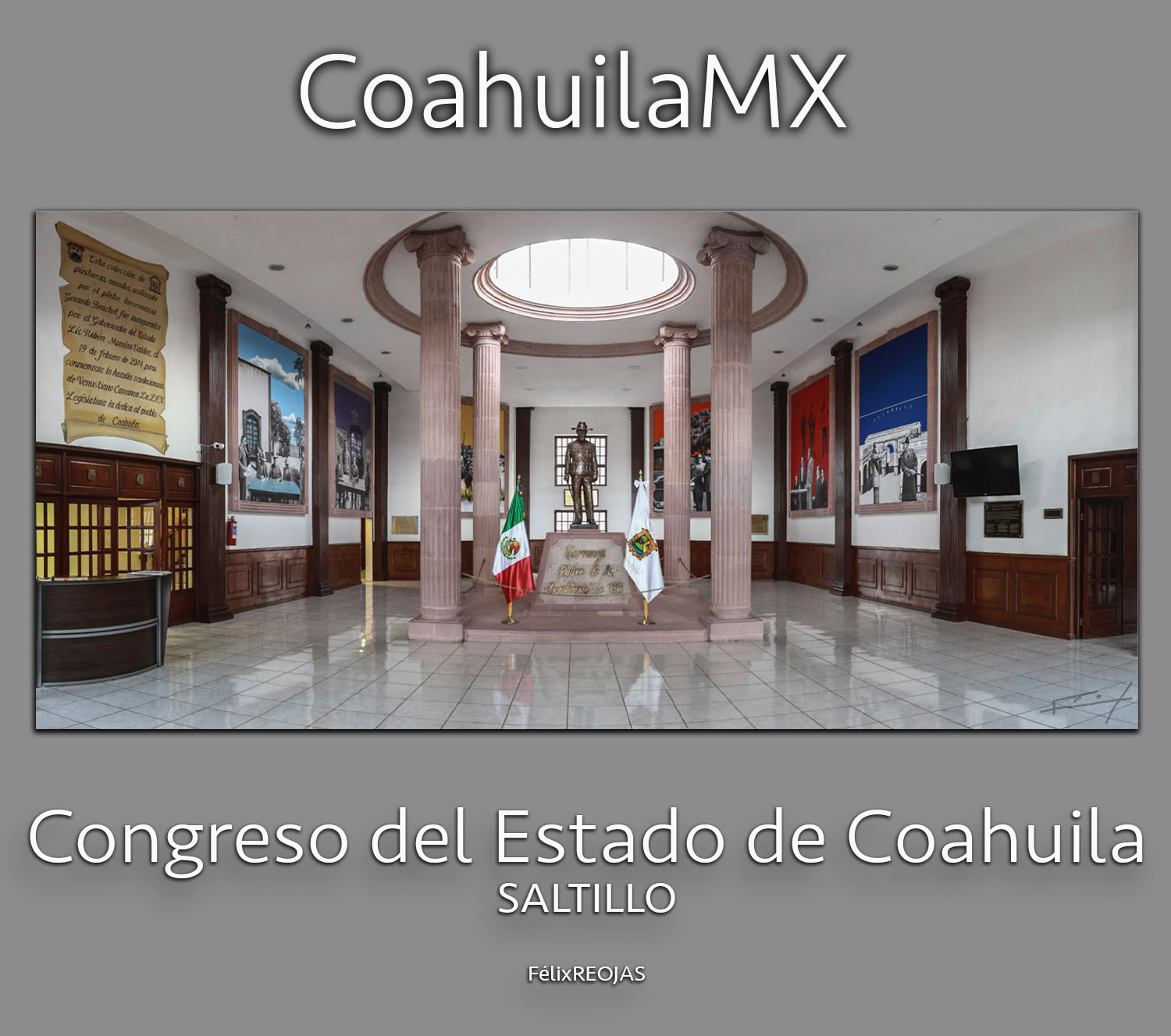 Durante la administración de Oscar Flores Tapia, se construyó el actual edificio del poder Legislativo del Estado de Coahuila