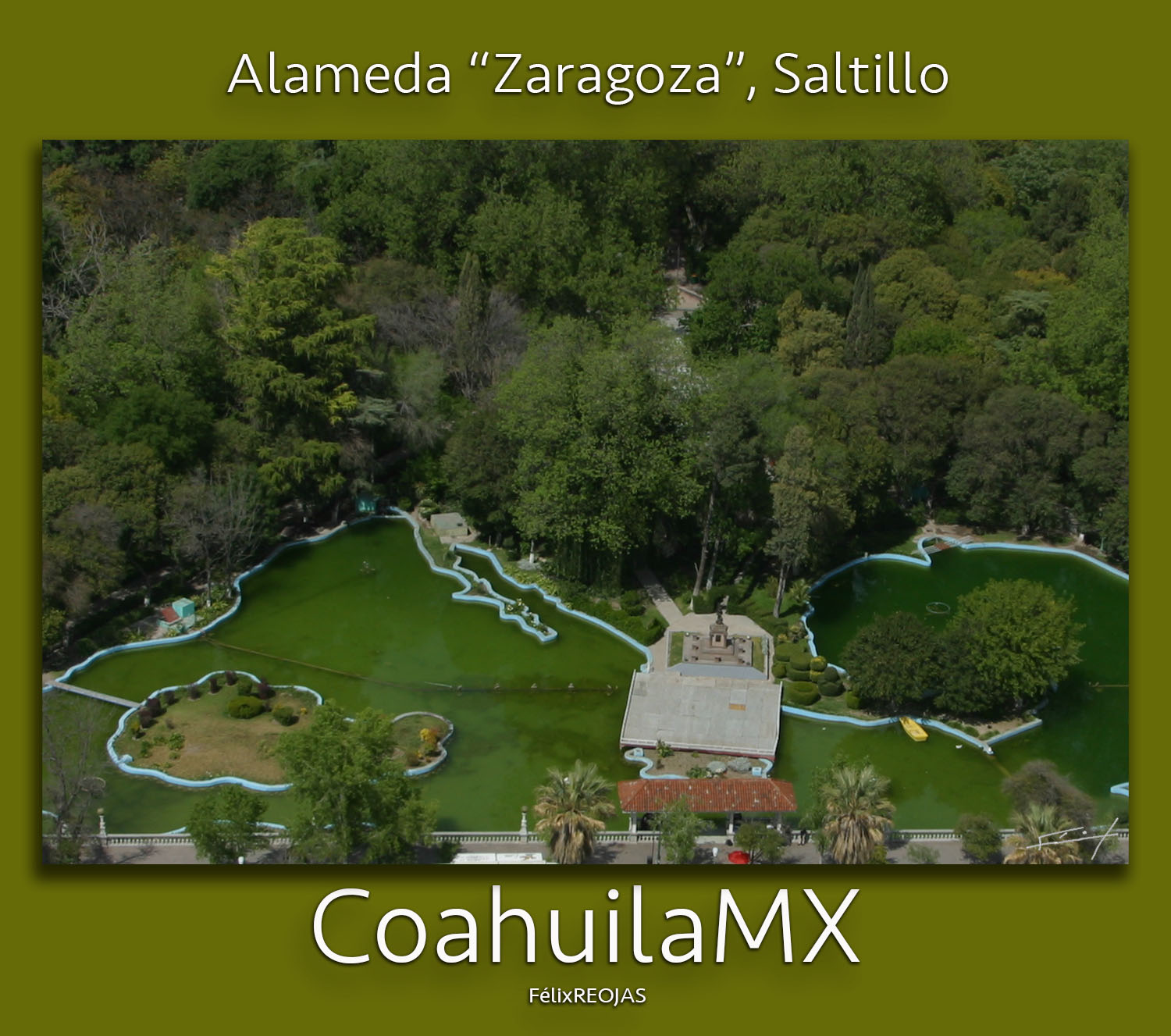 La Alameda Zaragoza es el parque más importante de Saltillo. Sus andadores muestran detalles que conmemoran hechos de la historia de Coahuila.