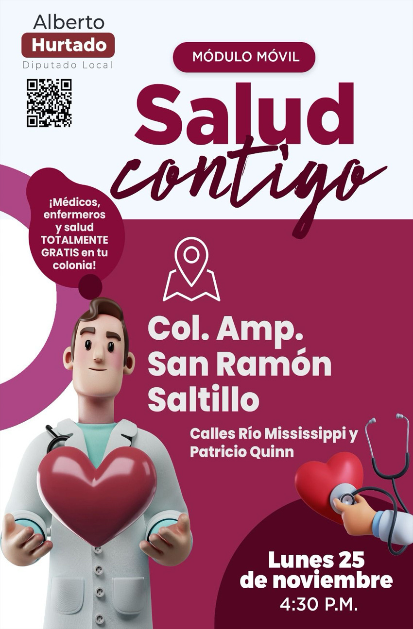 Alberto hurtado, lleva Salud Móvil a la colonia Ampliación San Ramón