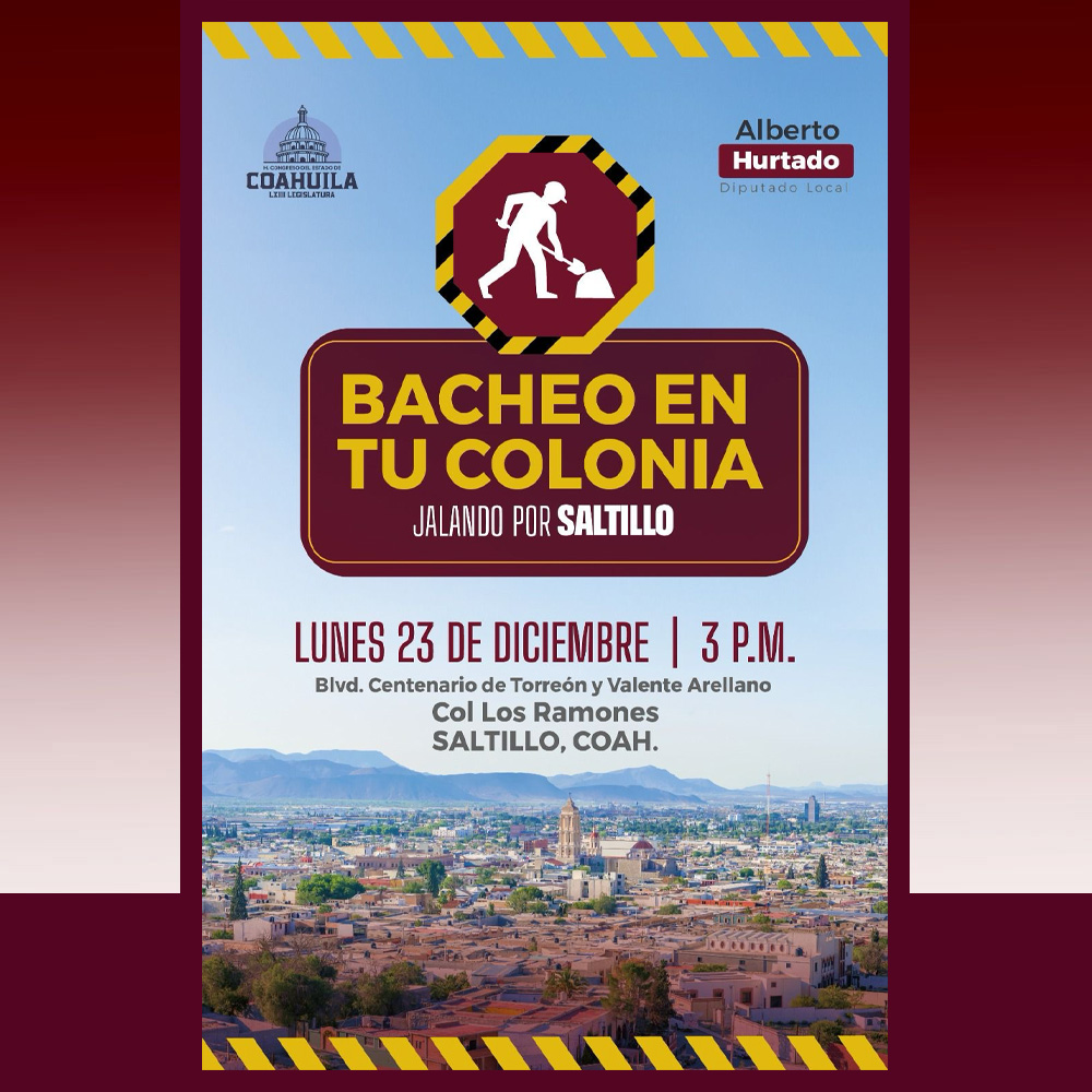 Bacheo en tu colonia, es encabezado por Alberto Hurtado