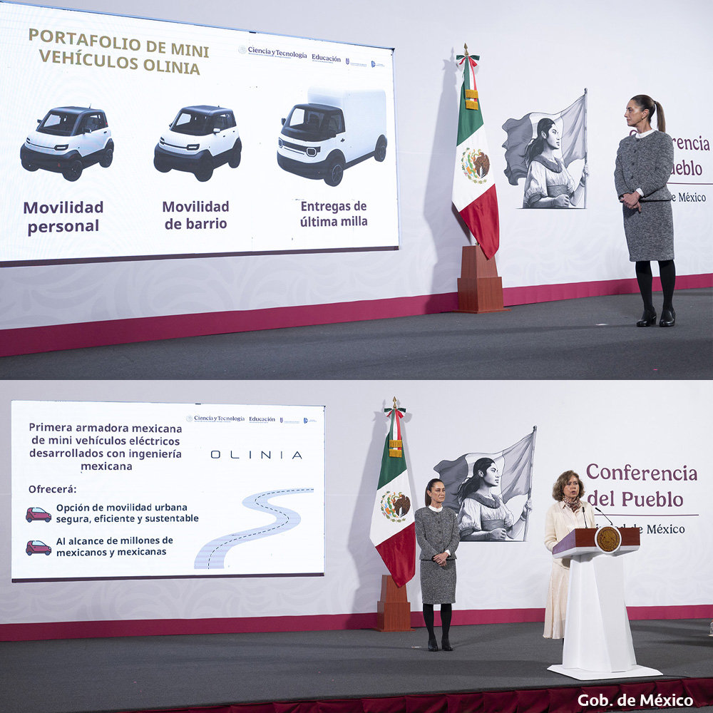 Lanza Presidenta Sheinbaum “Olinia”, una revolución mexicana en movilidad eléctrica