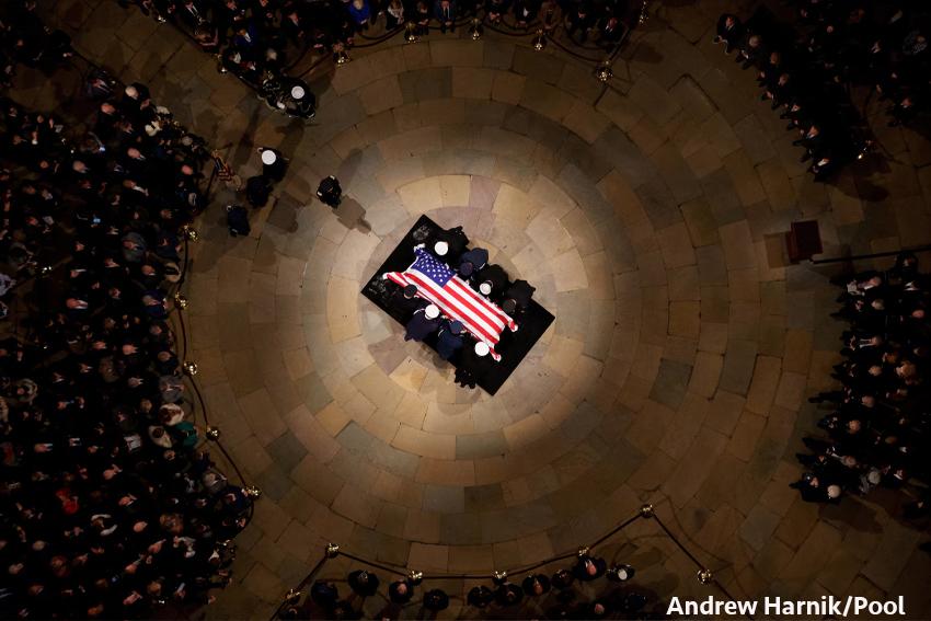 Ceremonia de velatorio del expresidente Jimmy Carter en Washington