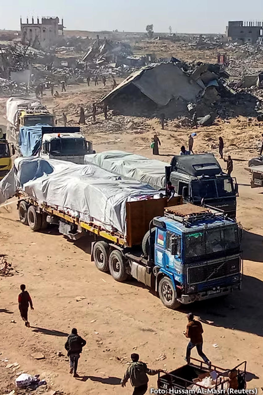 El alto el fuego en Gaza impulsa mayor volúmen de ayuda humanitaria desde el inicio de la guerra