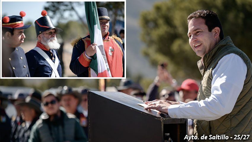 Asiste Javier Díaz a conmemoración del 178 Aniversario de la Batalla de la Angostura