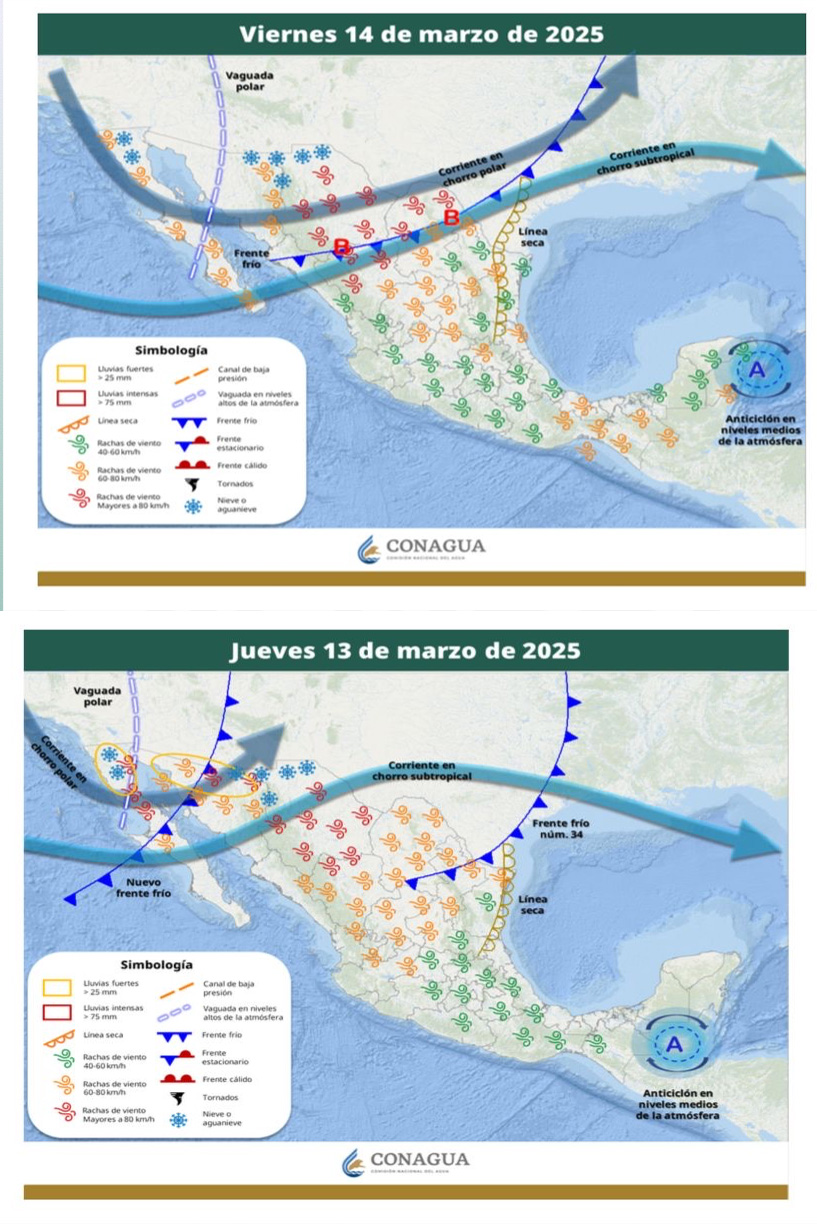 LLEGADA DE NUEVO SISTEMA FRONTAL A COAHUILA GENERARÁ FUERTES RACHAS DE VIENTO