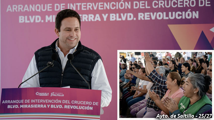 Arranca Javier Díaz acciones de movilidad al oriente de Saltillo