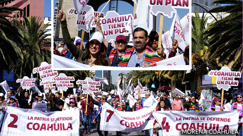 “ACOMPAÑA AMÉRICO VILLARREAL A LA PRESIDENTA EN ASAMBLEA INFORMATIVA SOBRE ARANCELES”