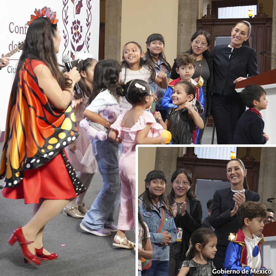 «La Mañanera» de Claudia Sheinbaum festeja el Día del Niño