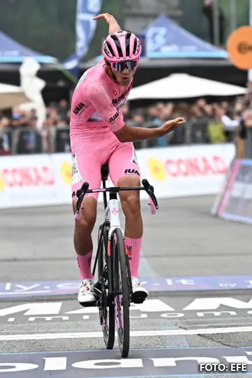 Isaac Del Toro Viste de Rosa: El Orgullo Mexicano Brilla en el Giro de talia