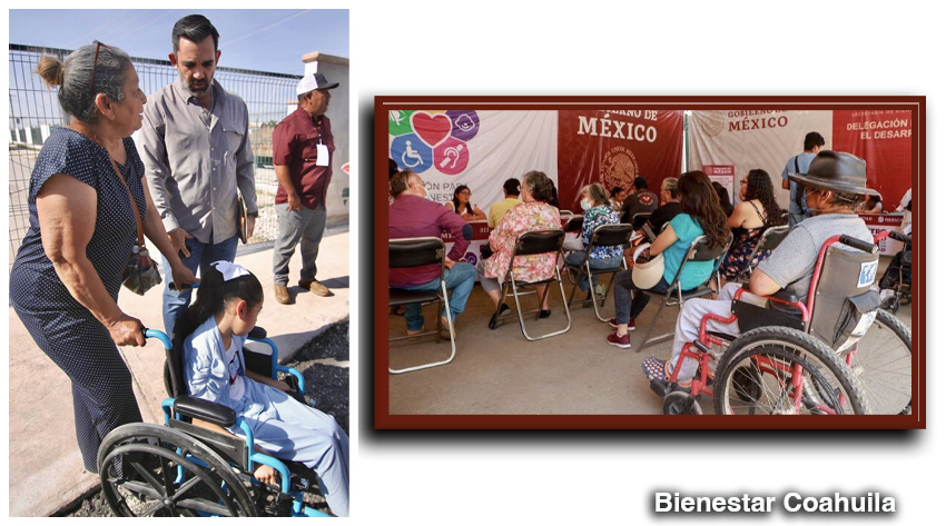 Brinda Secretaría de Bienestar apoyo a mas de 27 mil personas con Discapacidad en Coahuila.  
