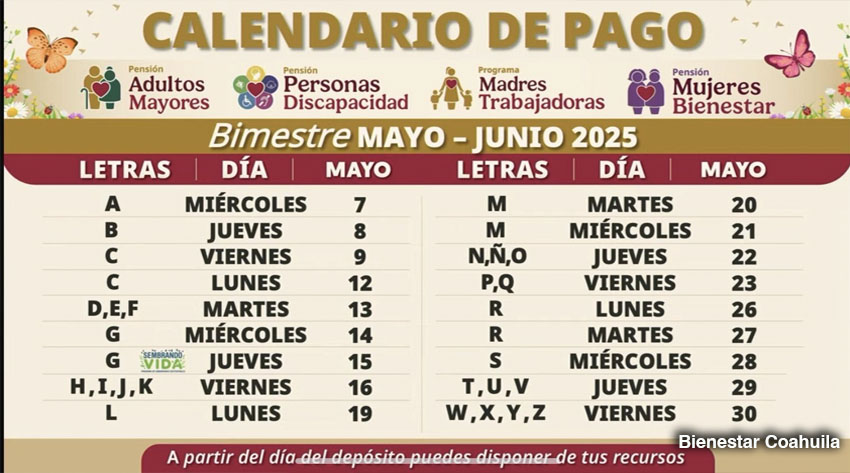 La Delegación de Bienestar Coahuila y el Lic. Américo Villarreal informan: