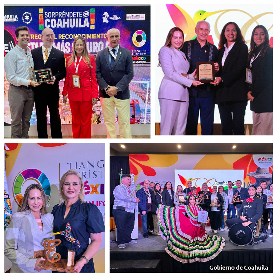 Coahuila Brilla en el Tianguis Turístico con Premios Internacionales en Seguridad, Naturaleza y Pueblos Mágicos