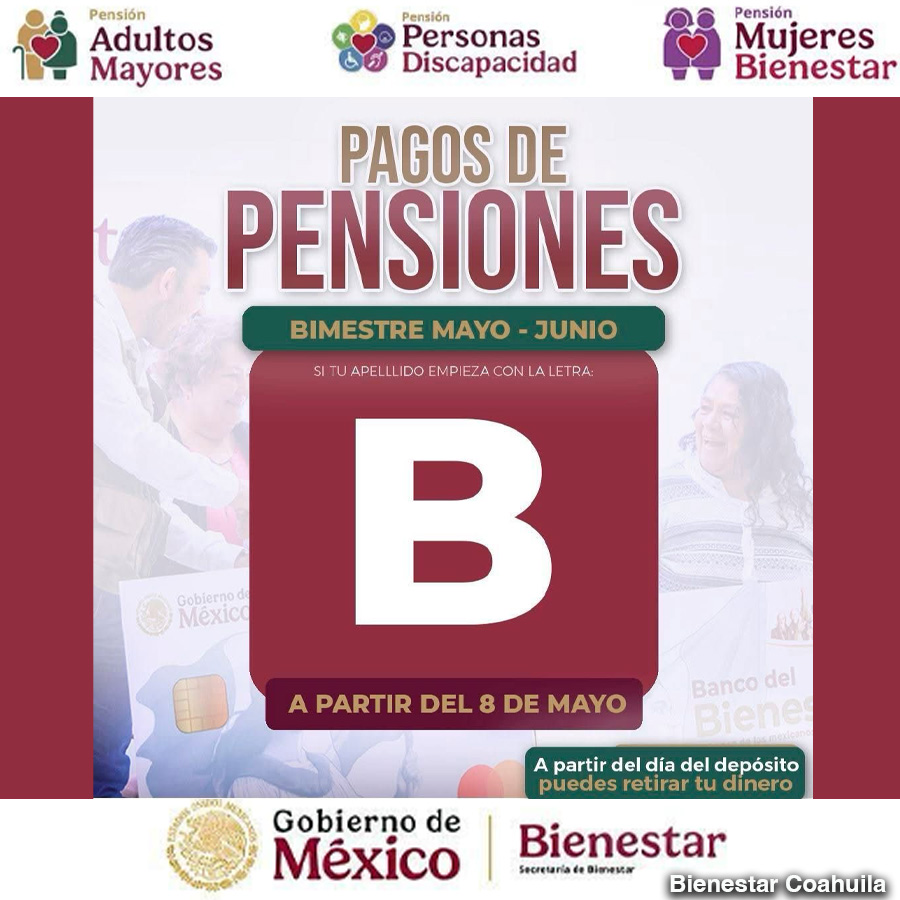 La Delegación de Bienestar Coahuila y el Lic. Américo Villarreal Santiago informan: