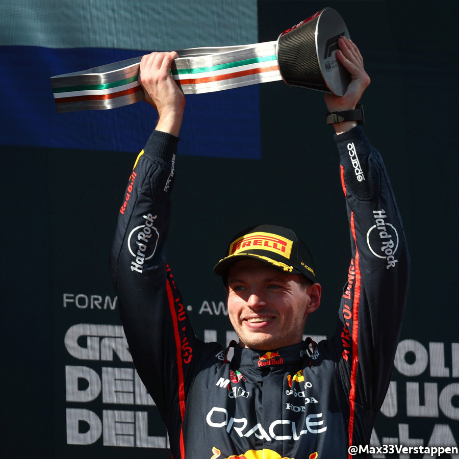 Max Verstappen celebra la histórica carrera número 400 de Red Bull Racing con una dominante victoria en el Gran Premio de Imola.