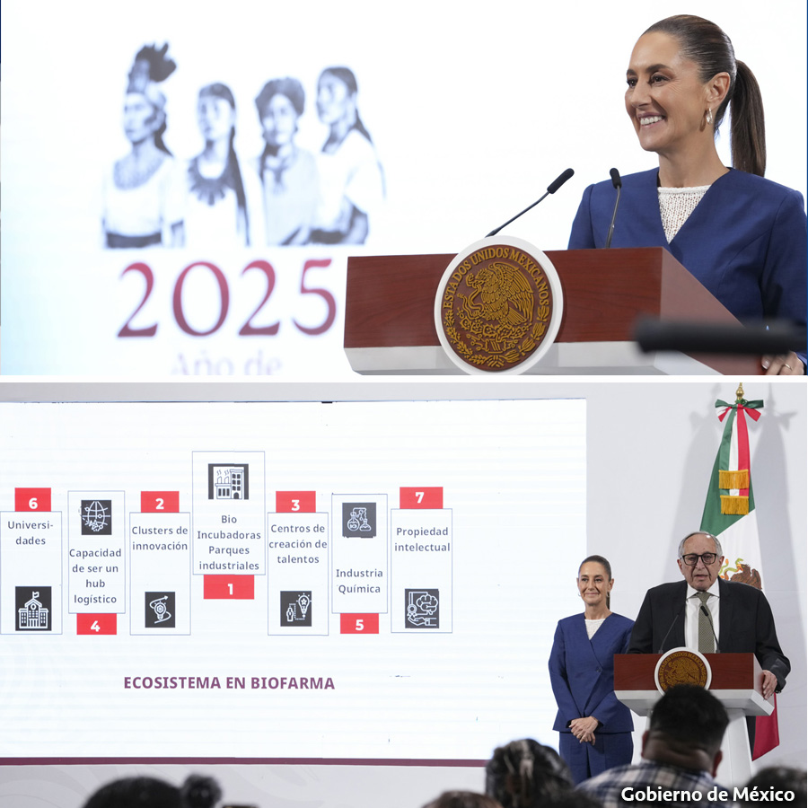 Plan México: Presidenta anuncia decreto para convertir al país en líder farmacéutico