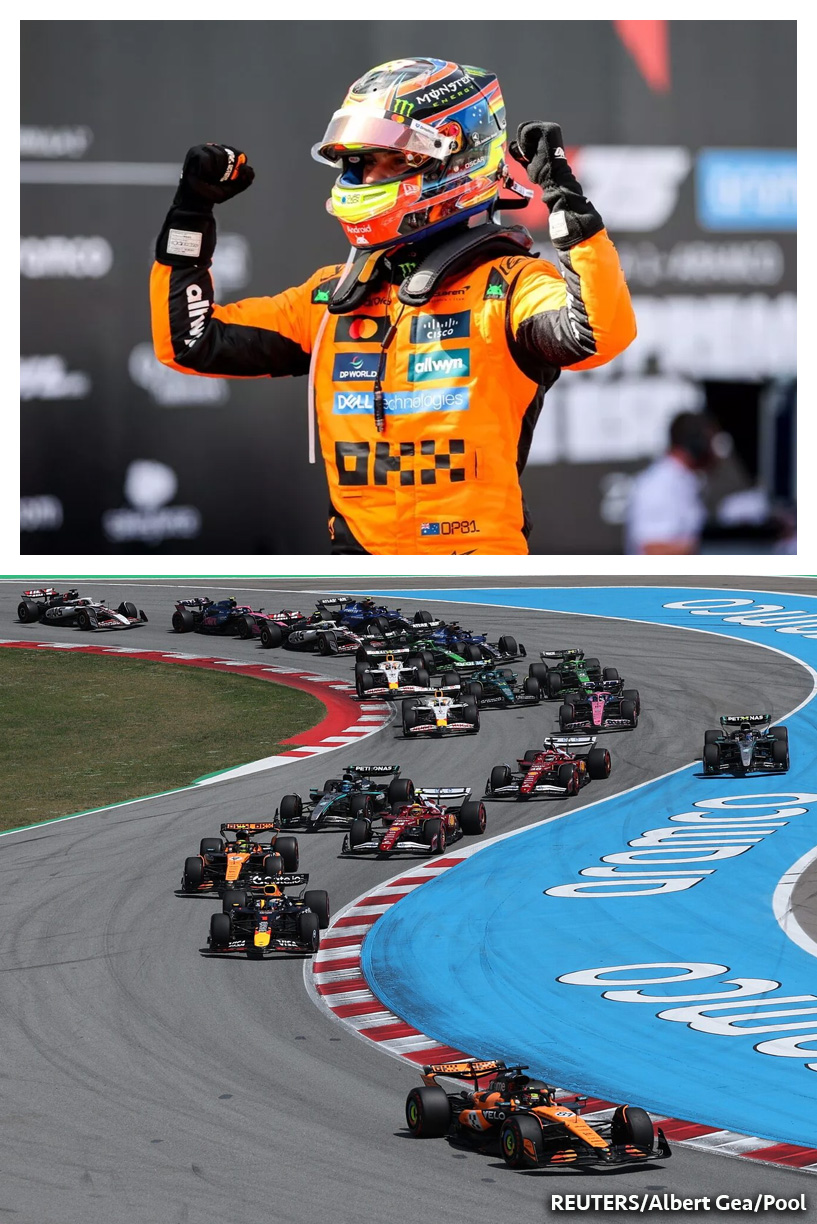 Piastri gana en España con un doblete de McLaren
