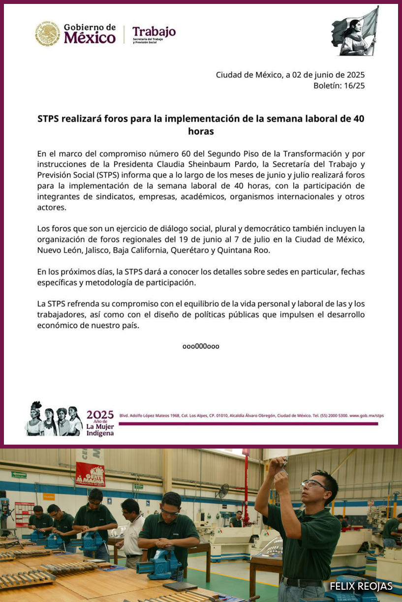 Gobierno de México Impulsa Foros para la Semana Laboral de 40 Horas