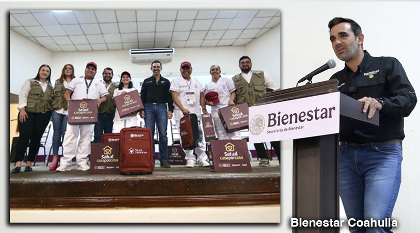Avanza programa Salud Casa por Casa con entrega de Maletas del Bienestar en Monclova 