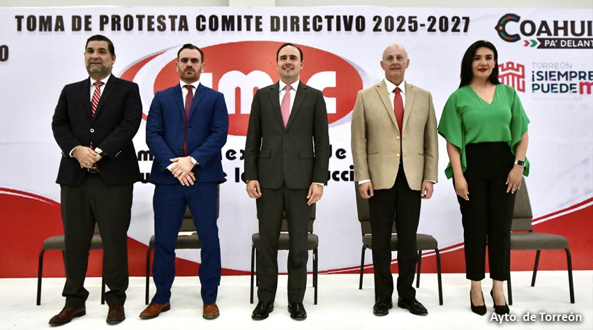 Gobernador y Alcalde Encabezan Toma de Protesta del Consejo Consultivo CMIC en Torreón