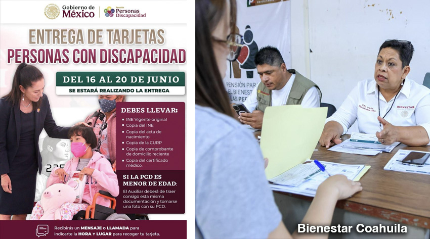 Inicia entrega de tarjetas para Personas con Discapacidad en Coahuila