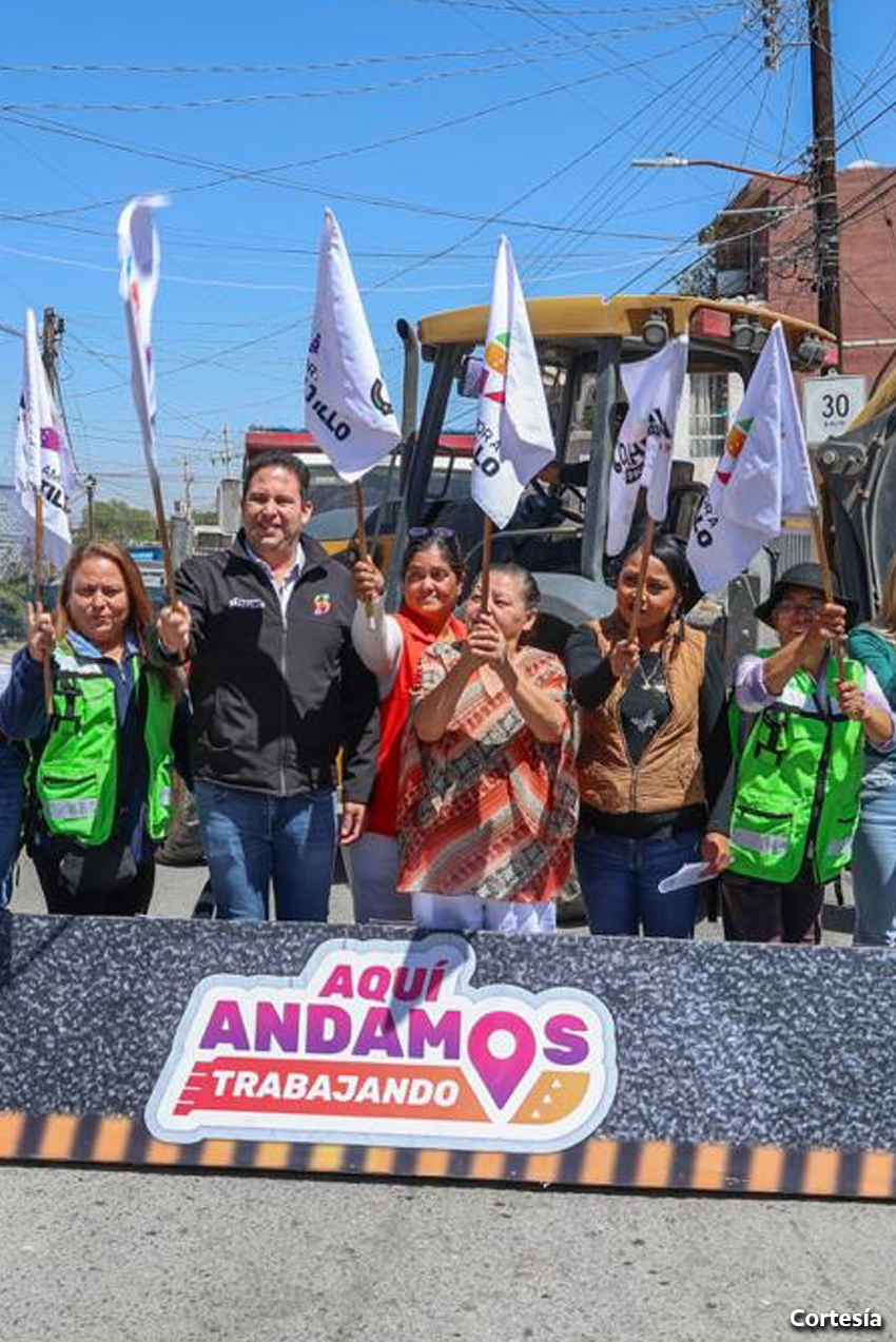 Continúa programa de rehabilitación vial en Saltillo