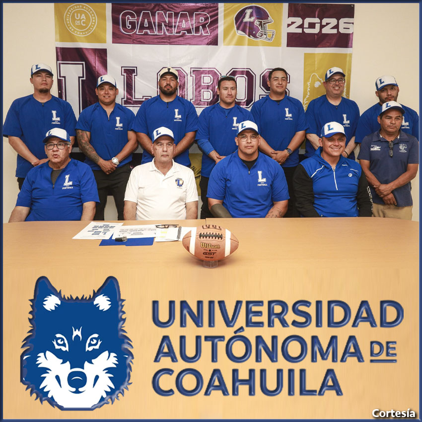 Presenta la UAdeC sus entrenadores de Lobos Liga Mayor de Fútbol Americano