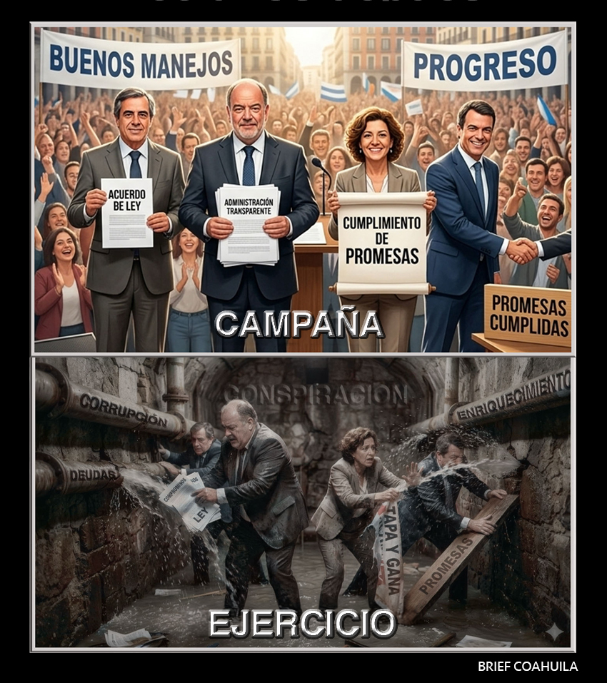 La IA nos informa que ya están aquí los tiempos que permiten renovar a plomeros  y fontaneras, pero antes: las campañas, las sonrisas y las promesas que no pueden cumplir, porque serán legisladores y no pueden hacer trabajo ejecutivo. Pero no importa. el chiste es ganar para tapar.