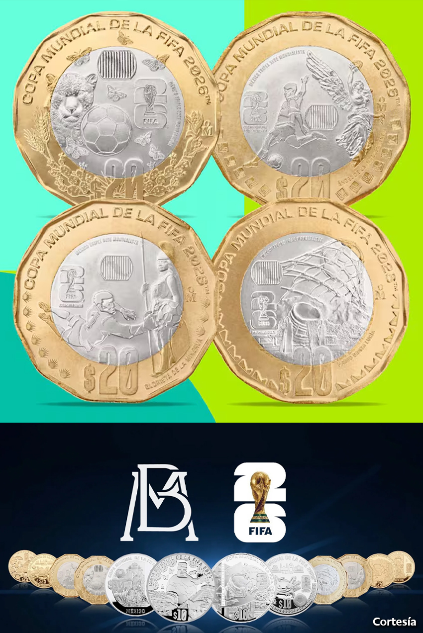 Lanzan monedas conmemorativas del Mundial