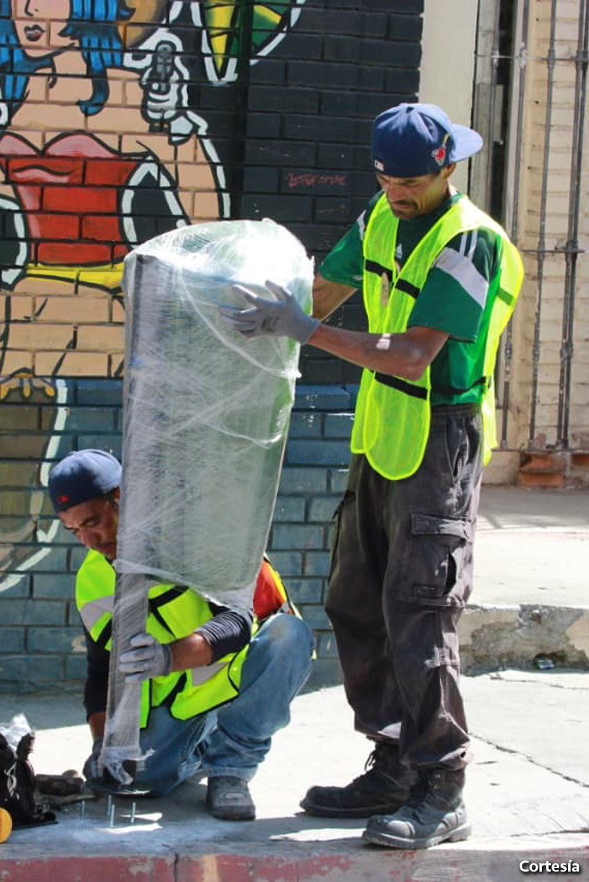 Renovación de contenedores de basura en el Centro Histórico de Saltillo