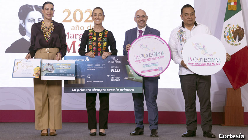 Presidenta obsequiará 6 viajes dobles para los papás de México