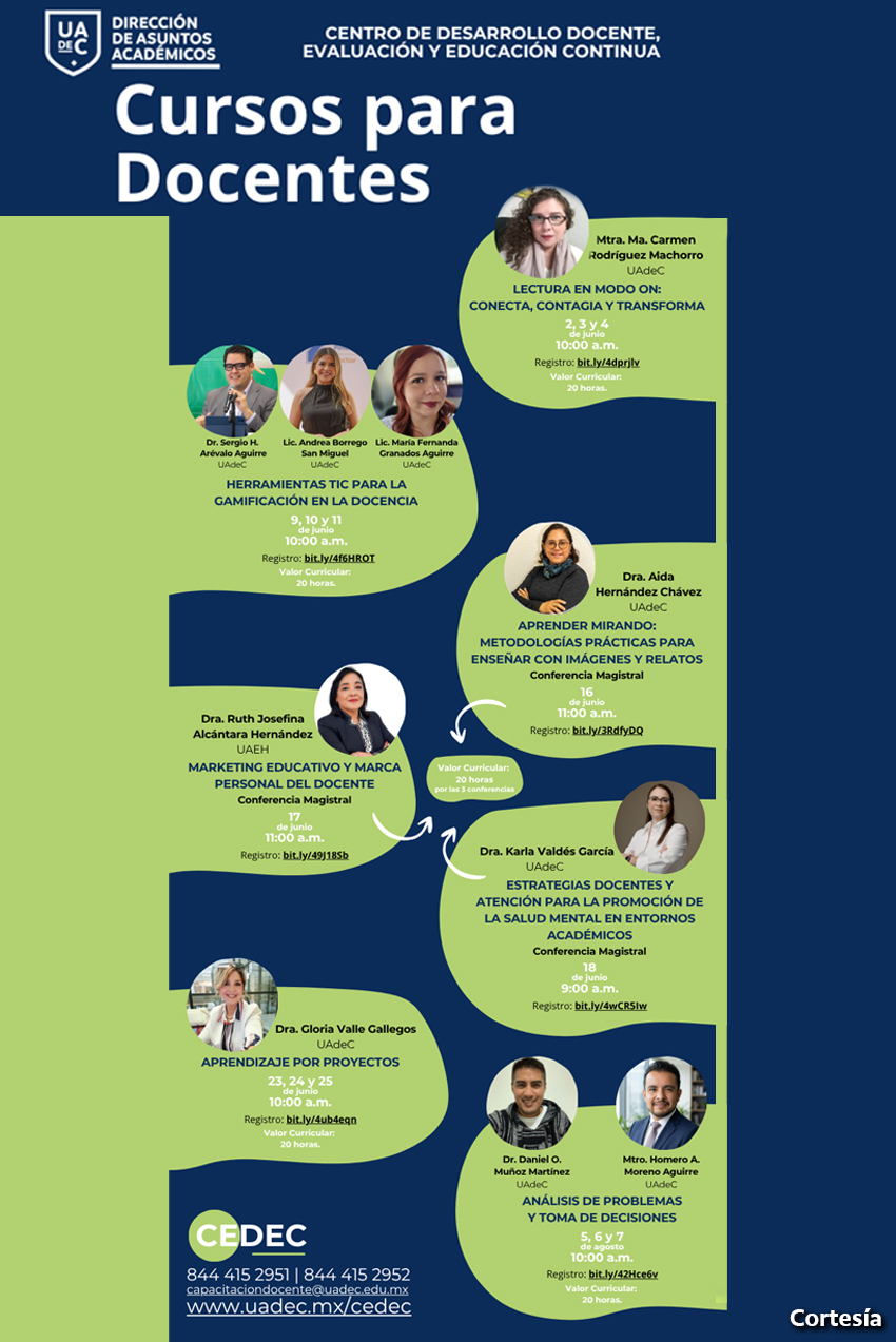 Invita CEDEC de la UAdeC a Participar del Programa de Capacitación Docente