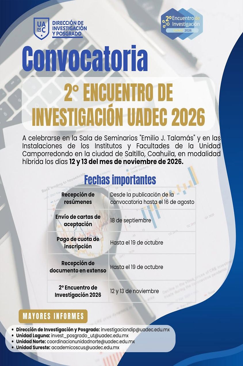 Convoca UAdeC al Segundo Encuentro de Investigación 2026