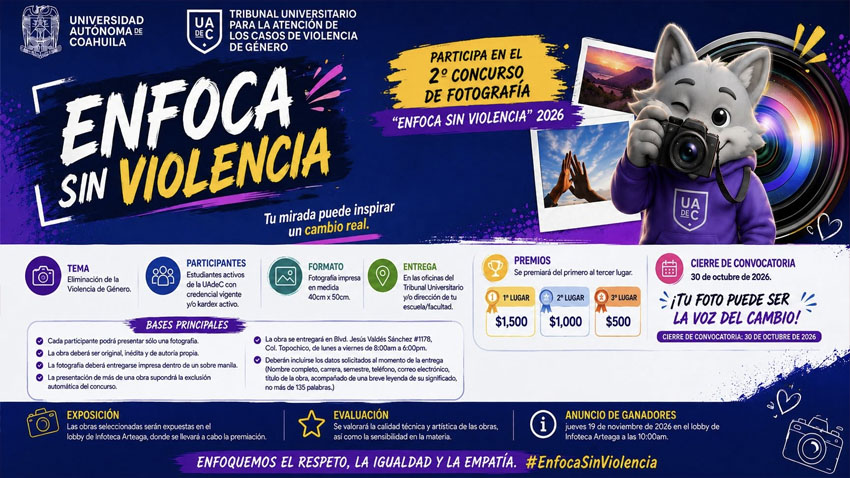 Abre UAdeC concurso sobre violencia de género